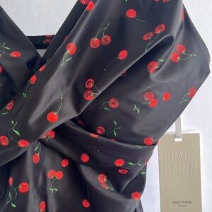 GRACE KARIN Retro Cherry‎ Sweetheart Design Skirted One-Piece Swimsuit Womens M